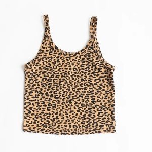 ARQ cropped cami in leopard